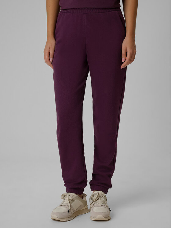 4F 4F Spodnie dresowe basic Fioletowy Regular Fit