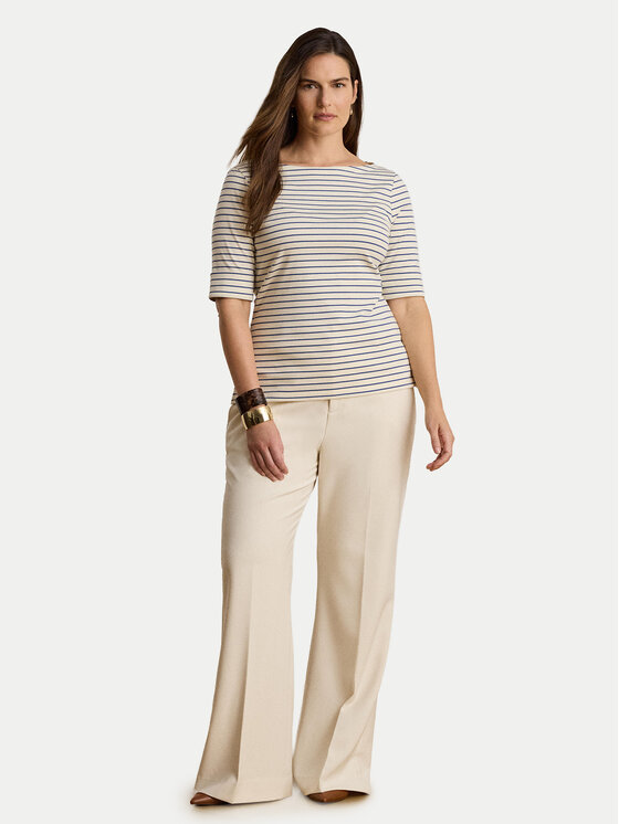 LAUREN RALPH LAUREN LAUREN RALPH LAUREN Bluzka Judy 200P13919005 Kremowy Regular Fit