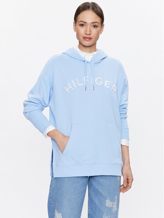 Tommy Hilfiger Bluză Varsity WW0WW37797 Albastru Relaxed Fit Albastru imagine noua