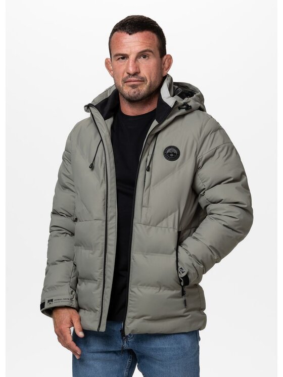 PITBULL PITBULL Kurtka zimowa STANFORD Zielony Regular Fit