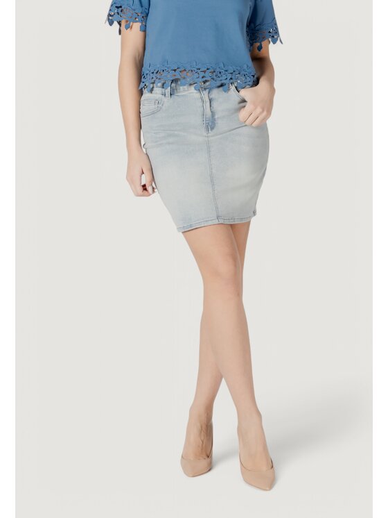 Morgan De Toi Morgan De Toi Minigonna 241-JULIE Blu Casual Fit