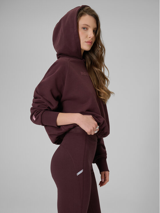 4F 4F Bluza COZY Brązowy ciemny Regular Fit