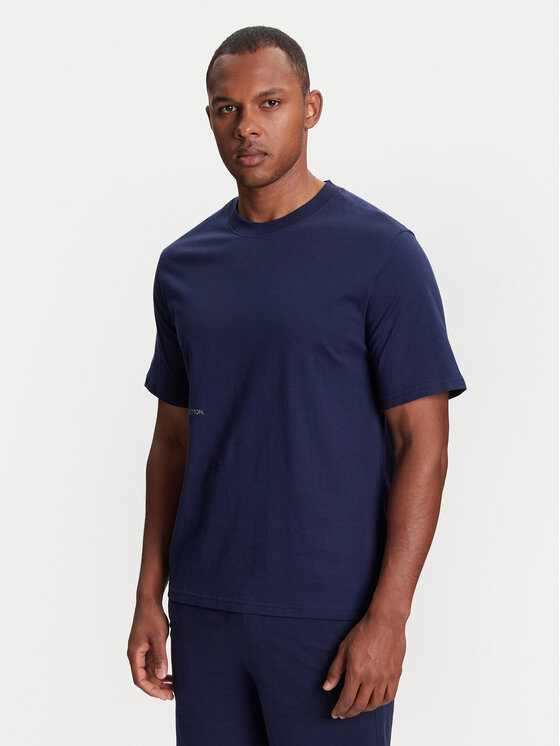 United Colors Of Benetton United Colors Of Benetton T-Shirt 30964M01W Granatowy Regular Fit