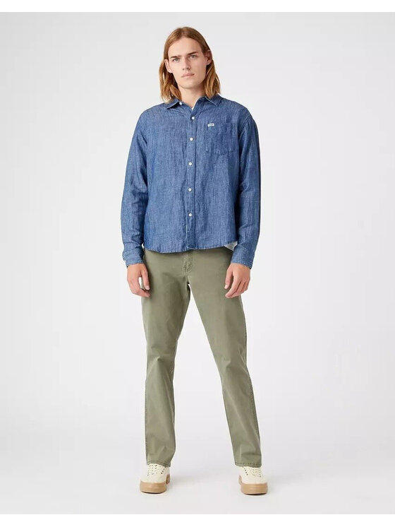 Wrangler Wrangler Camicia LS 1 PKT SHIRT Blu Regular Fit