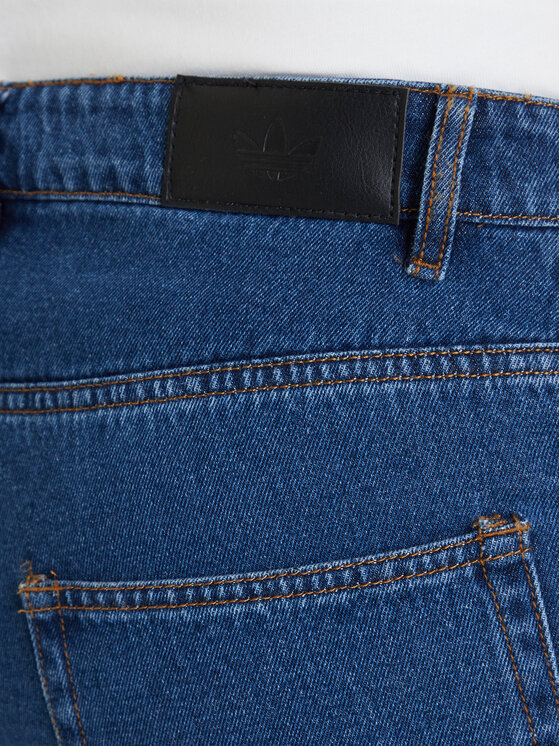 adidas adidas Szorty jeansowe adicolor Firebird KD1500 Niebieski Loose Fit