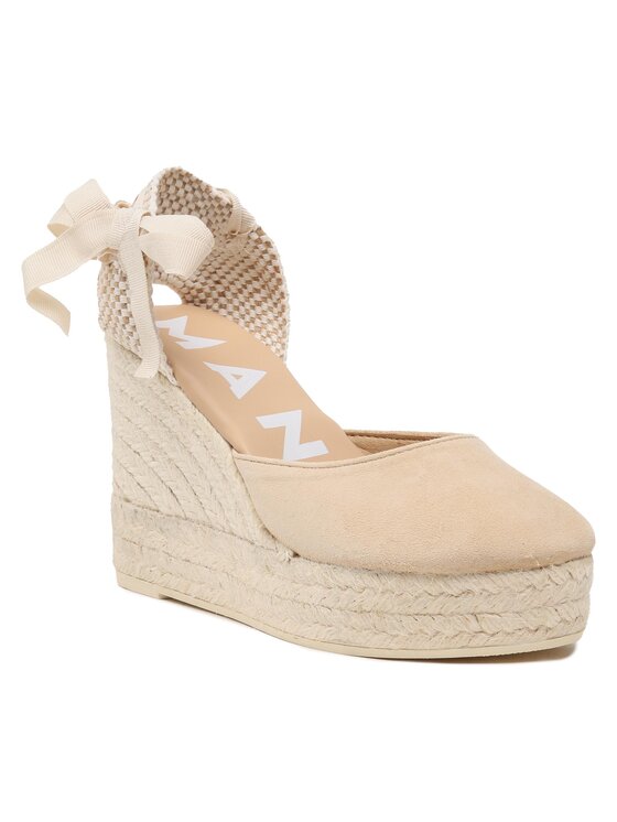 Manebi Manebi Espadrilles Soft Suede Wedge Espadrilles M 1.1 WV Bézs