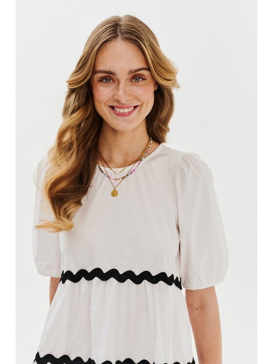 NAOKO NAOKO Každodenné šaty Dolce Bianca Biela Regular Fit