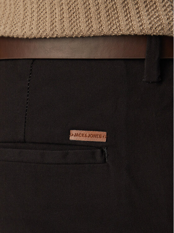 Jack & Jones Jack & Jones Bavlnené šortky Adam Belted 12288603 Čierna Regular Fit