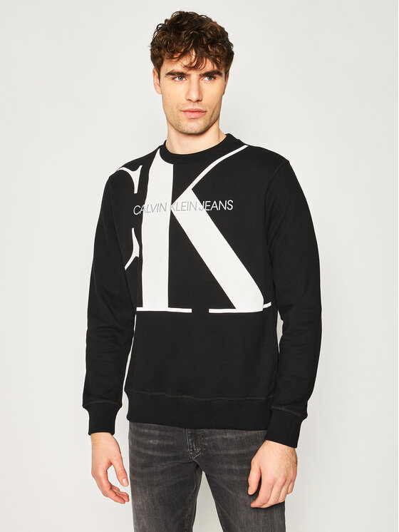 Calvin Klein Jeans Sweatshirt Organic Cotton Logo J30J315293 Noir Regular  Fit | Modivo.fr