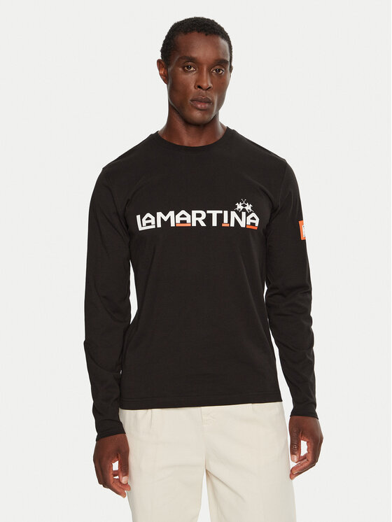 La Martina La Martina Longsleeve ZMR008 JS206 Μαύρο Regular Fit