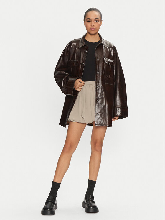 Please Please Φούστα mini G0MJCSI000 Μπεζ Regular Fit