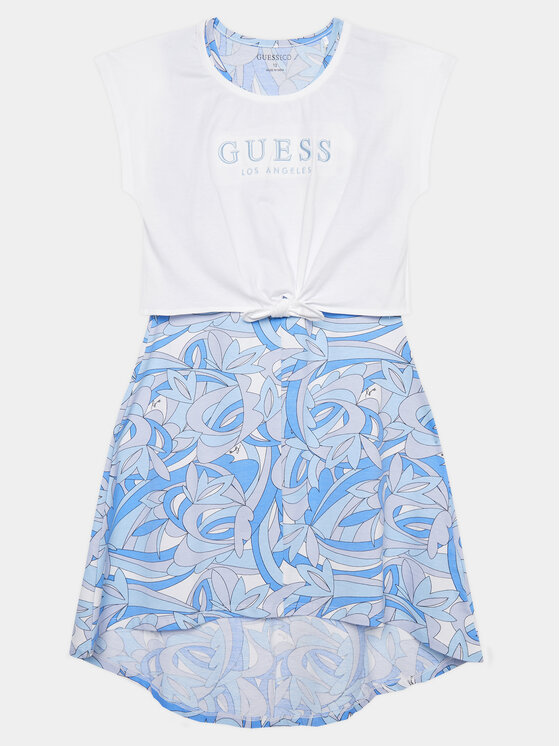 Guess Guess Vsakodnevna obleka J4GK13 K6YW3 Bela Regular Fit