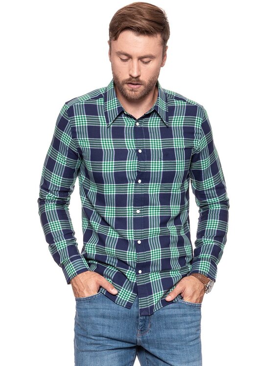Wrangler Wrangler Camicia 1PKT SHIRT Blu Slim Fit