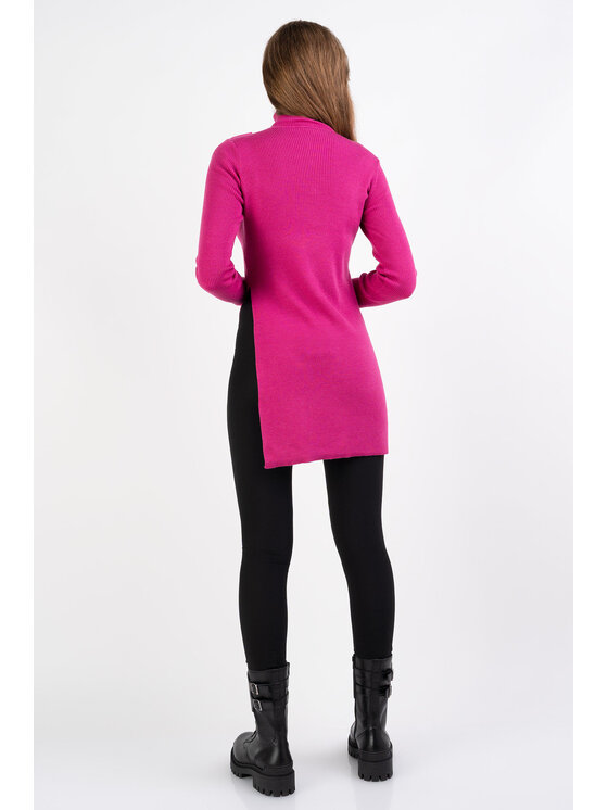 PINKO PINKO Sweter AMBASSADOR MAXI Różowy Regular Fit