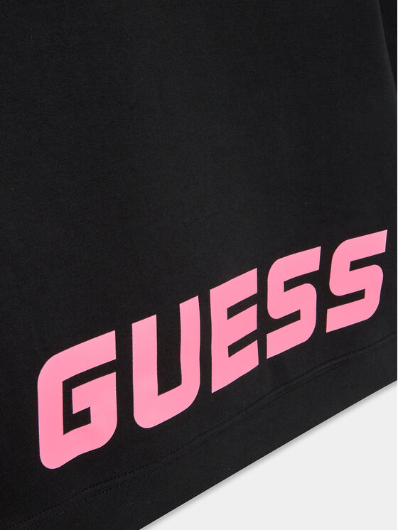Guess Guess Μπλούζα J3YQ23FL03S Μαύρο Relaxed Fit