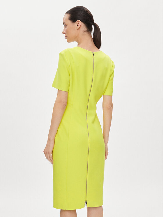 BOSS Boss Ежедневна рокля Damaisa 50490044 Жълт Slim Fit