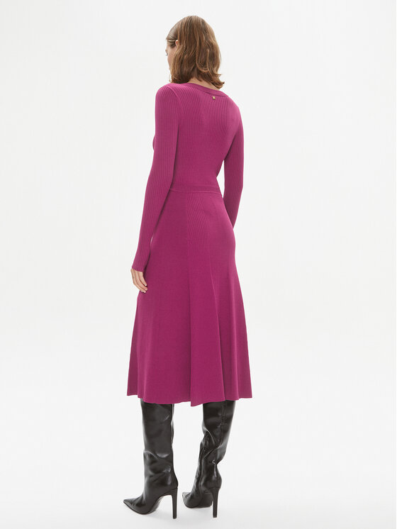 PINKO Pinko Sukienka dzianinowa Coccodrillo 102023 A18P Różowy Regular Fit