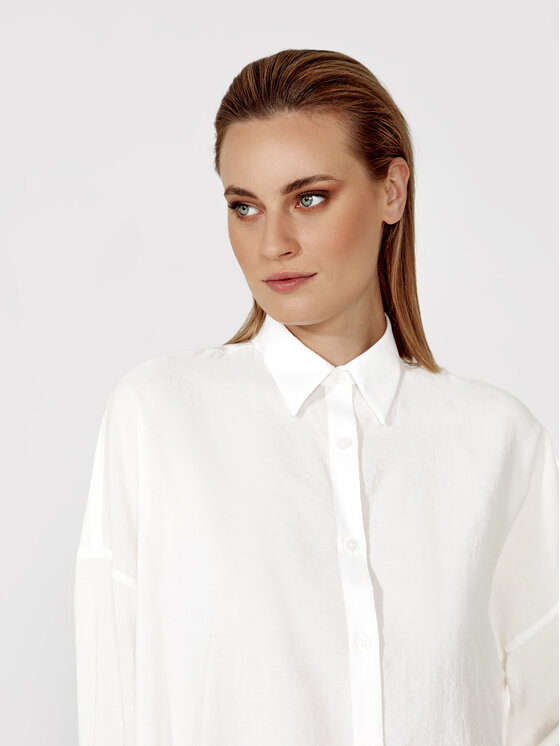 Simple Simple Сорочка KOD005 Білий Relaxed Fit