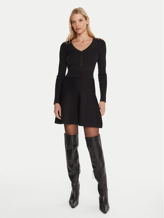 Gaudi Gaudi Strickkleid 521FD13008 Schwarz Regular Fit