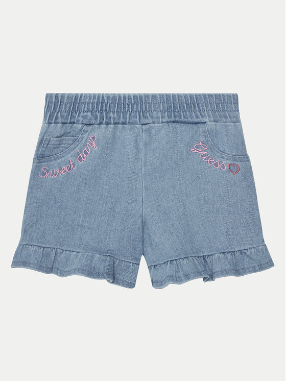 Guess Guess Pantaloni scurți de blugi K5GD04 D5160 Albastru