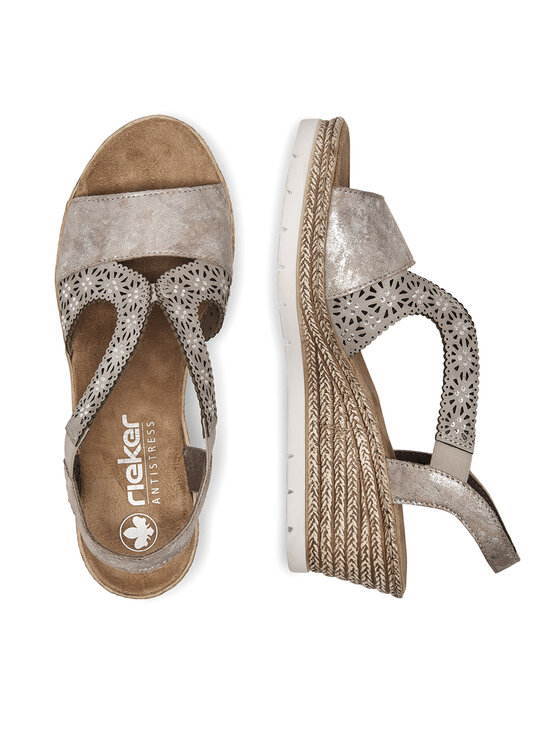 Rieker Rieker Sandalen 61916-91 Silberfarben