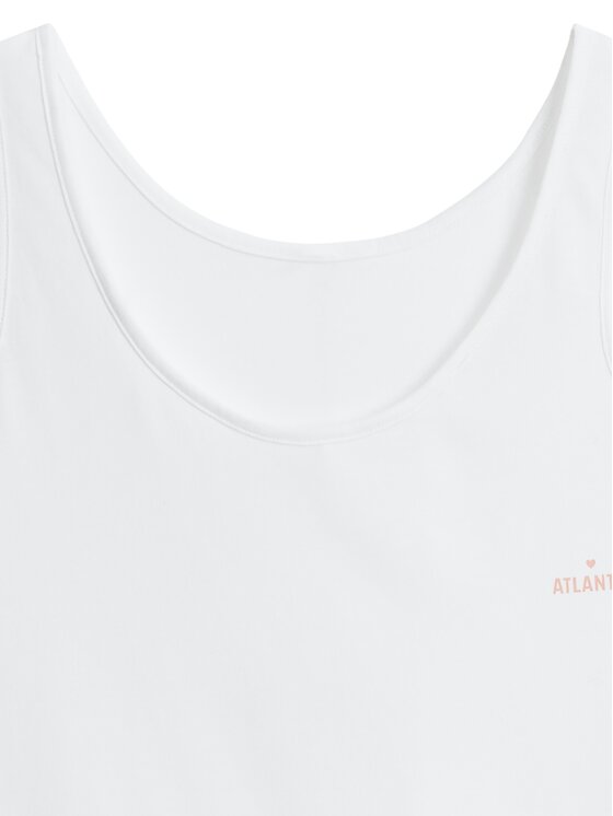 Atlantic Atlantic Piżama Kratka Biały Regular Fit