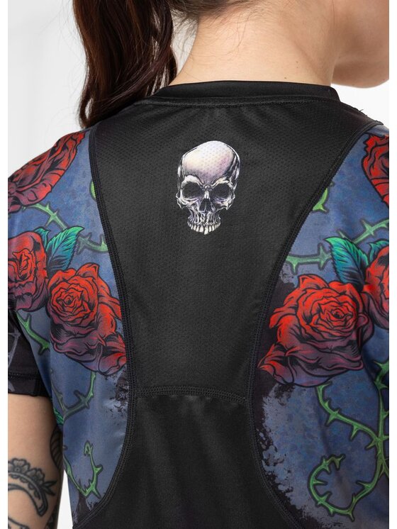 PITBULL PITBULL T-Shirt Koszulka sportowa damska Mesh SANTA MUERTE XL Czarny Regular Fit