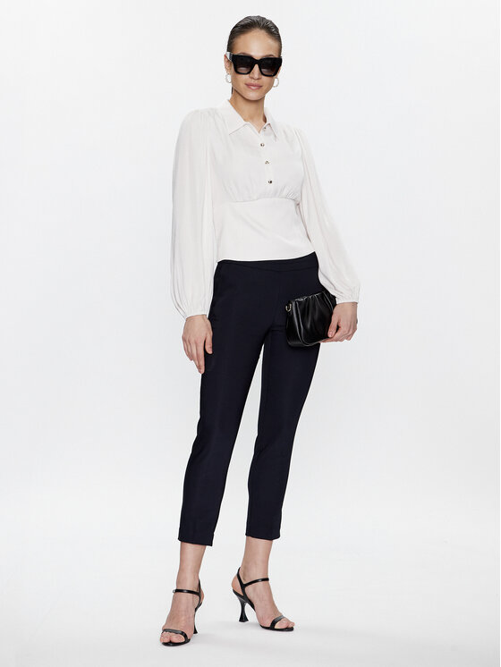 Morgan Morgan Hlače iz tkanine 211-PROSY.F Mornarsko modra Slim Fit