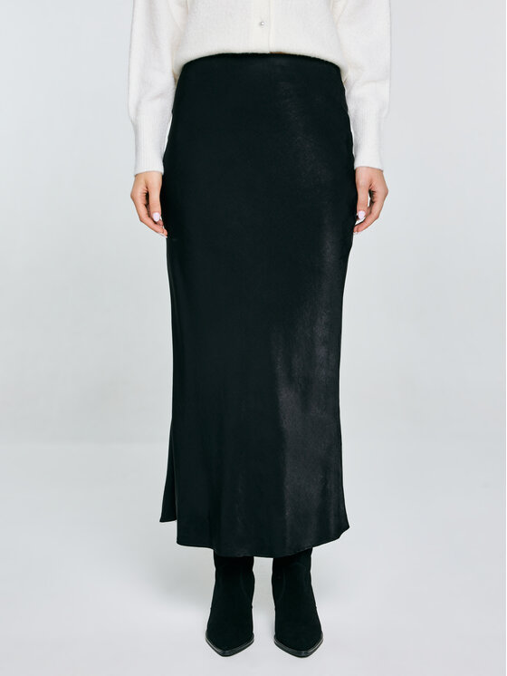 BIG STAR BIG STAR Spódnica midi ELENI Czarny Slim Fit