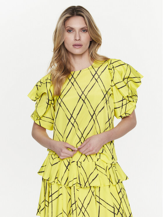 Silvian Heach Silvian Heach Блуза GPP23376BL Жълт Regular Fit