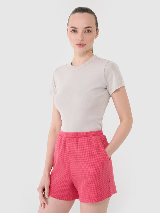 4F 4F Pantaloncini di tessuto 4FRSS25TSHOF699-54S Rosa Oversize