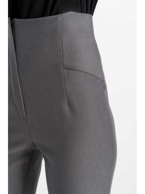 CLICK CLICK Bavlnené nohavice 30-315 Sivá Skinny Fit