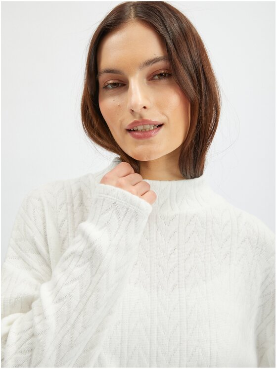 Orsay Orsay Sweter 180203001000__M Biały Regular Fit