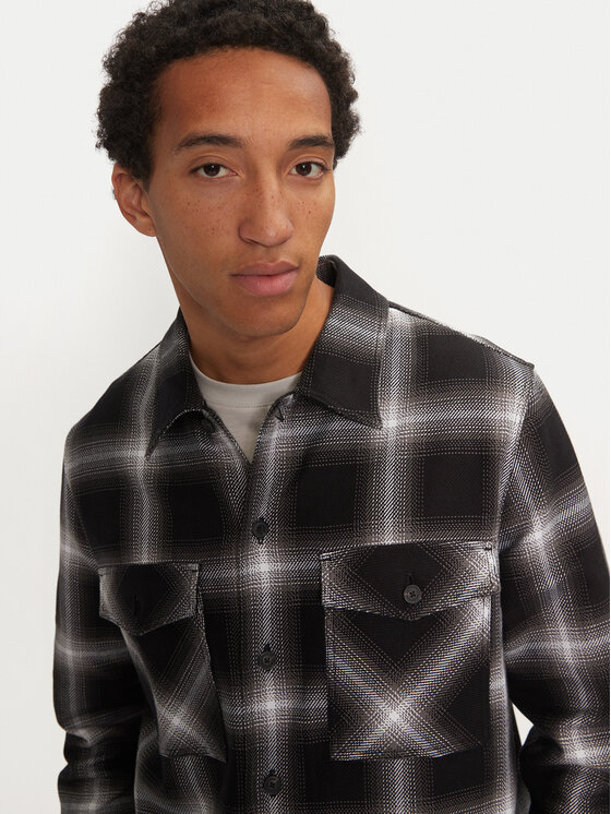 HUGO Hugo Camicia Enalu 50520104 Nero Oversize