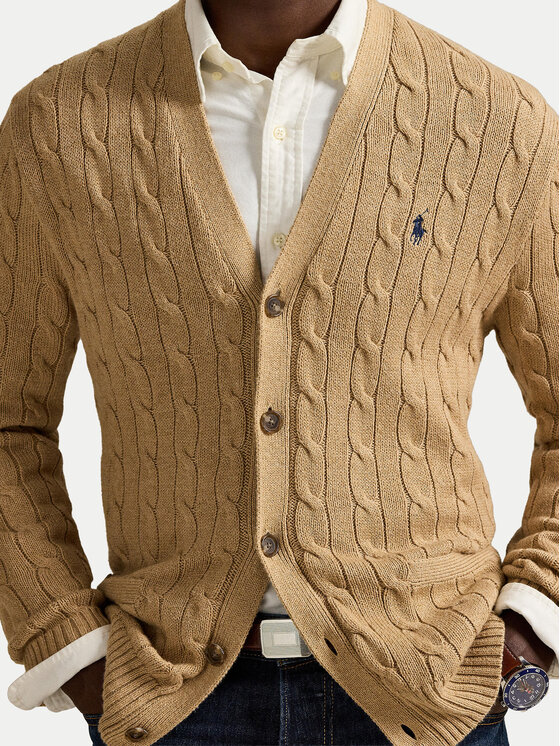 Polo Ralph Lauren Polo Ralph Lauren Кардиган 710890548006 Бежов Regular Fit