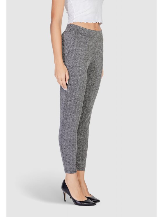 ICHI ICHI Pantaloni da donna IHKATE JACQUARD PA8 Nero Regular Fit