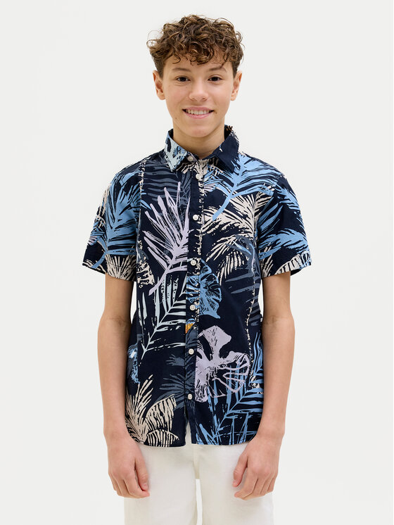 Chłopięca Koszula Jack&Jones Junior, Rozmiar 164, Granatowa, Hawaii 12269273