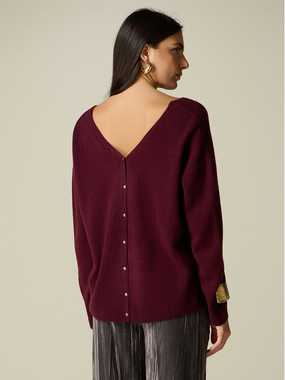 Oltre Oltre Maglione M144E002153N029 Bordeaux Regular Fit