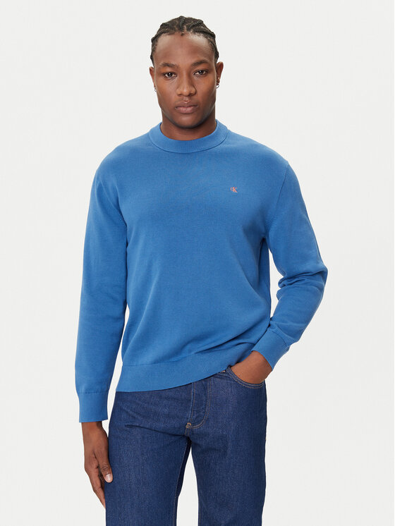 Calvin Klein Jeans Sweter LV04RC309G Niebieski Regular Fit