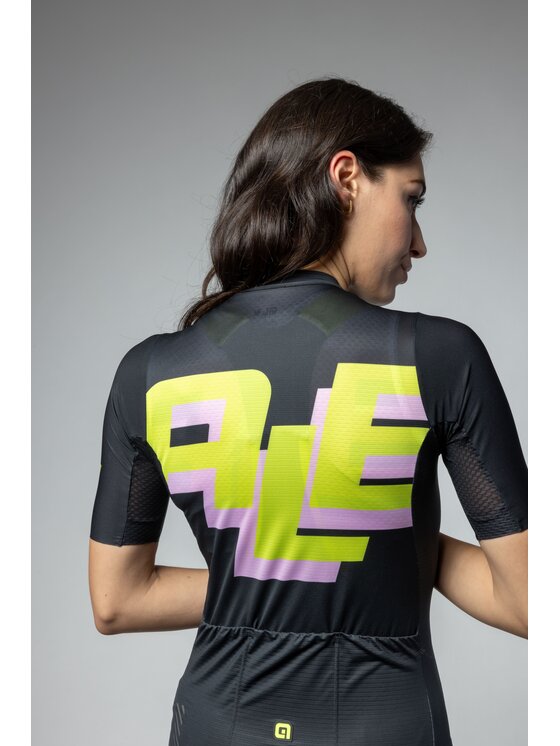 Alé Cycling Alé Cycling Koszulka rowerowa PR-E Sauvage Czarny Fitted Fit