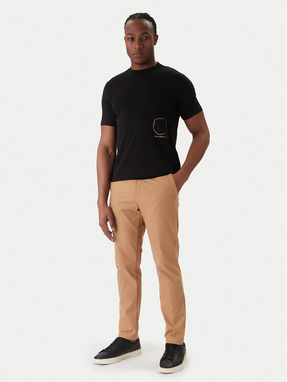 KARL LAGERFELD KARL LAGERFELD Marškinėliai 755035 561235 Juoda Regular Fit