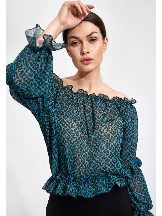 FIGL FIGL Bluzka M879 Kolorowy Regular Fit