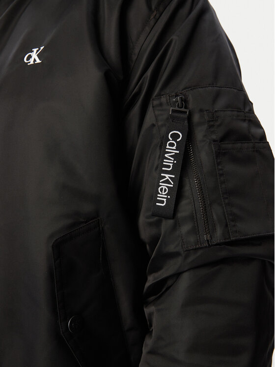 Calvin Klein Jeans Calvin Klein Jeans Bomber jakna LV04RG505G Črna Regular Fit