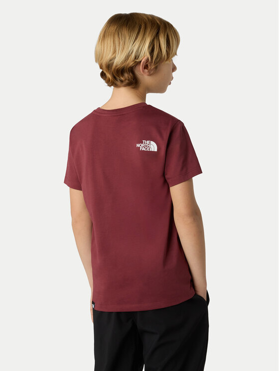 The North Face The North Face T-Shirt Simple Dome NF0A87T4 Bordowy Regular Fit