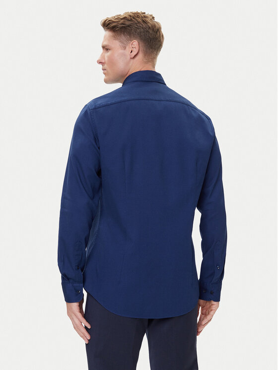 Tommy Hilfiger Tommy Hilfiger Koszula MW0MW39573 Granatowy Slim Fit