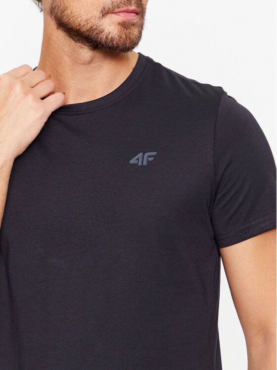 4F 4F T-Shirt 4FAW23TTSHM0876 Niebieski Regular Fit