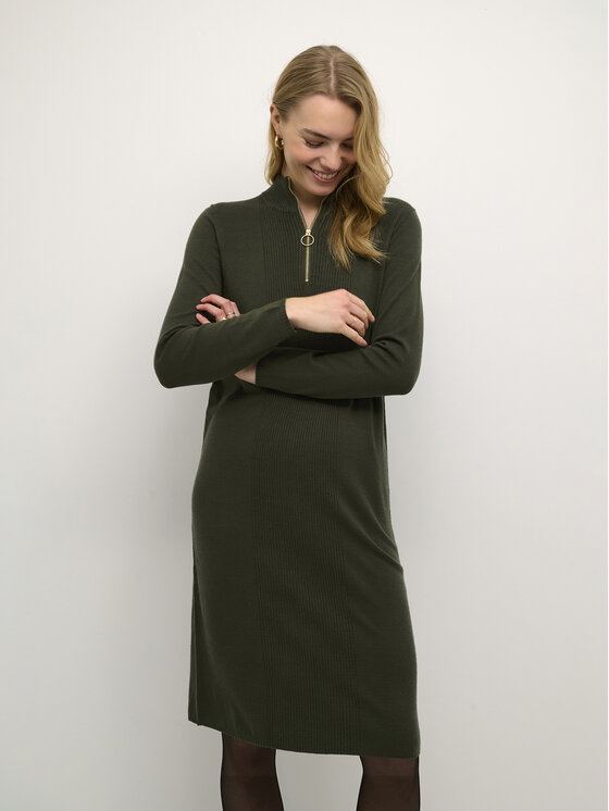 Cream Cream Rochie tricotată Crdela Knit 10611862 Verde Straight Fit