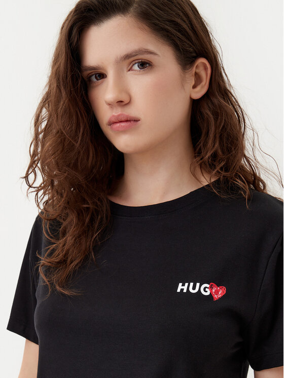 HUGO HUGO Marškinėliai 50534300 Juoda Regular Fit