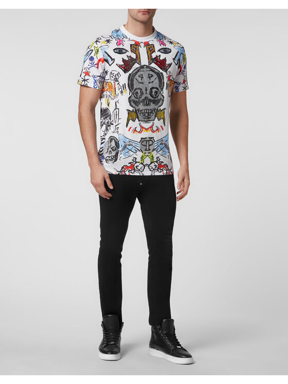 PHILIPP PLEIN PHILIPP PLEIN T-Shirt 243 Biały Regular Fit
