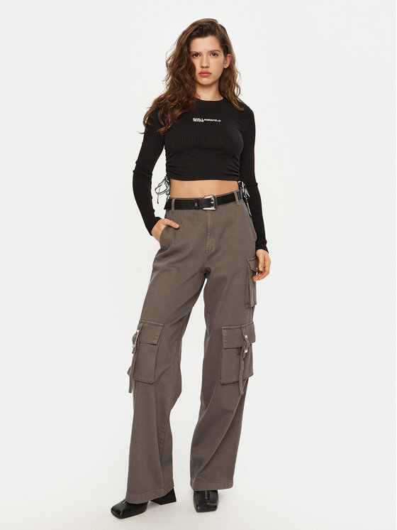 Karl Lagerfeld Jeans Karl Lagerfeld Jeans Блуза A1W17037 Черен Slim Fit